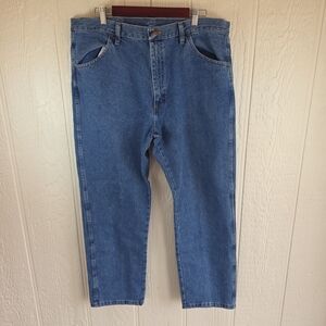 Rustler Men's Relaxed Fit Denim Jeans, Size 38 X 30